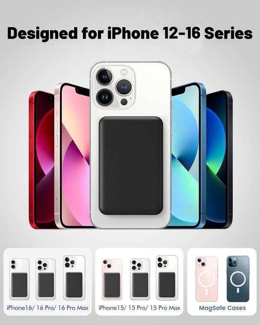 Batterie Externe Sans Fil Magnétique, Yiisonger 10000Mah Sans Fil Power Bank Mag