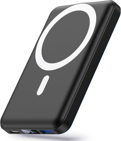 Batterie Externe Sans Fil Magnétique, Yiisonger 10000Mah Sans Fil Power Bank Mag