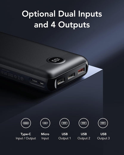 VEGER Batterie Externe 30000mAh Blanc