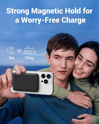 Batterie Externe Sans Fil Magnétique, Yiisonger 10000Mah Sans Fil Power Bank Mag